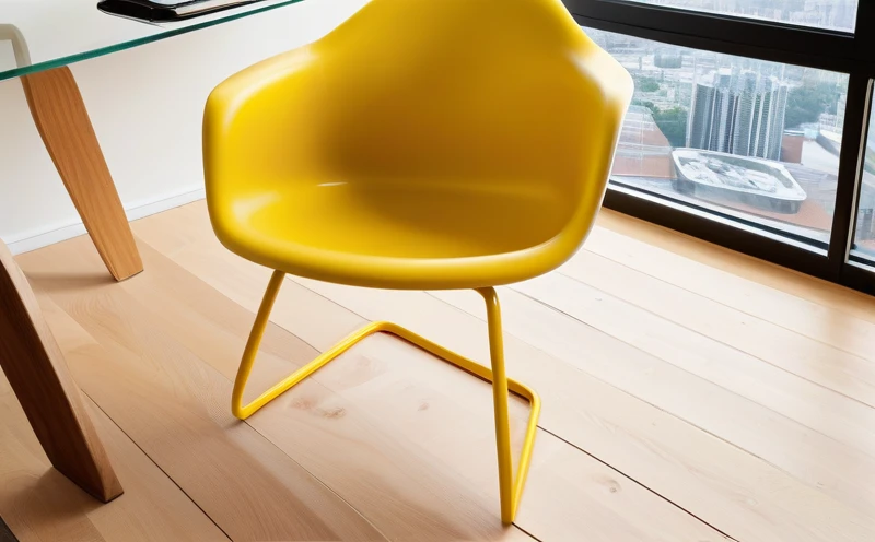 Yellow Panton-style chair used as an accent chair in a modern home office.